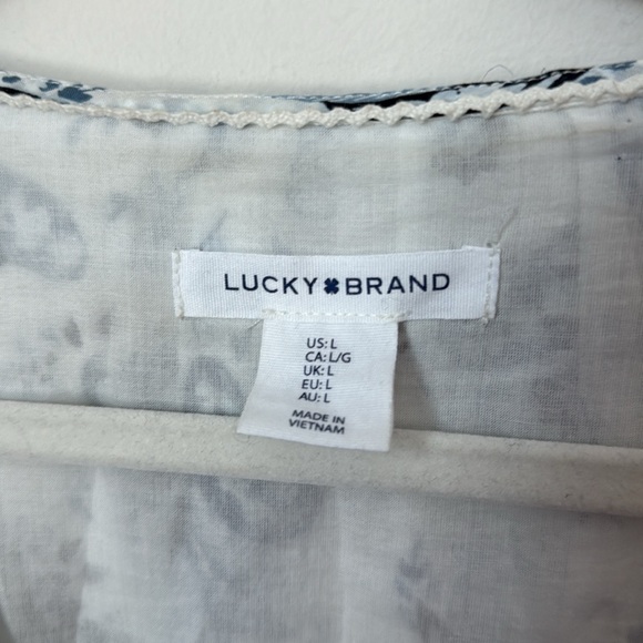 Lucky Brand White and Blue Midi Dress - Picture 2 of 7